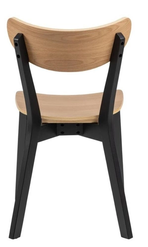 Jídelní dřevěná židle Roxby Actona moderní černá s přírodním sedákem