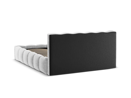 Čalouněná postel Lupine 200x200 šedá s úložným prostorem moderní glamour do ložnice