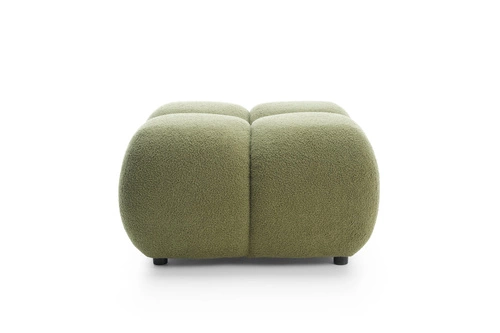 Zelený čalouněný obdélníkový taburet do obýváku moderní retro Intesi 89x104 cm