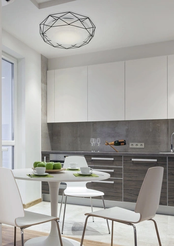 LED stropní svítidlo Sven 43 cm černé moderní do obýváku kuchyně a ložnice