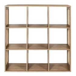 Knihovna Klaus 9 polic minimalistická přírodní volně stojící do obýváku a pokoje Intesi