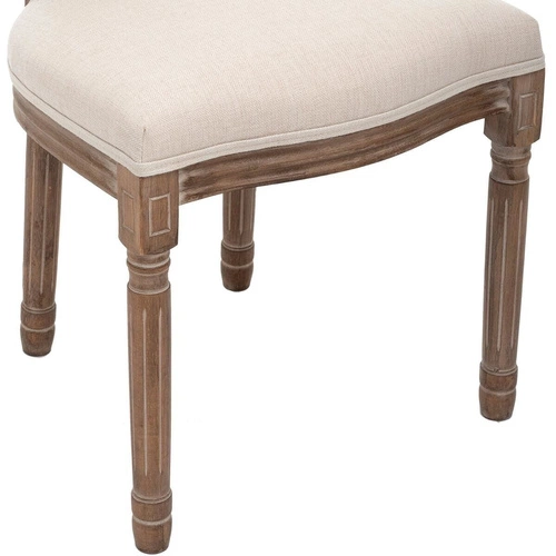 Jídelní čalouněná židle Cleon Atmosphera ratanová béžová dřevěná boho vysoké nohy