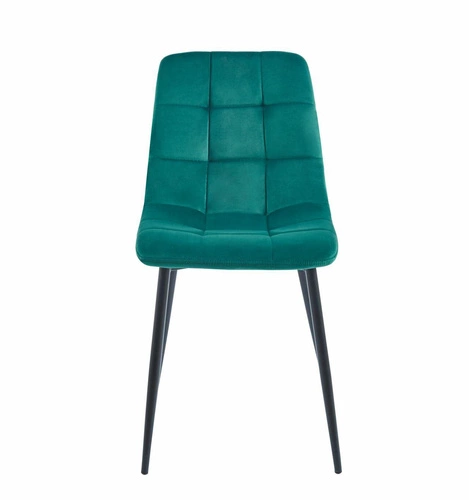 Jídelní židle Caro Velvet zelená čalouněná samet prošívaná moderní Intesi