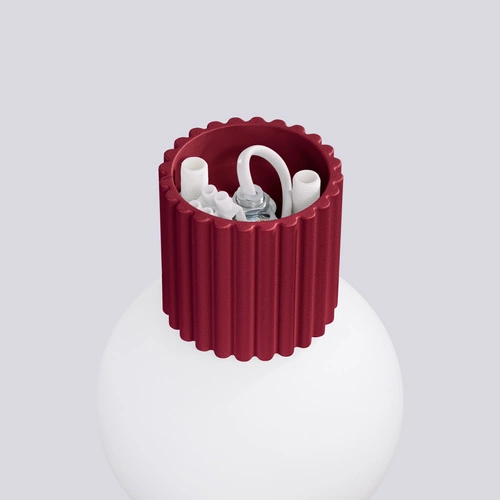 Moderní nástěnné svítidlo HALO burgund IP44 do koupelny a obývacího pokoje hliník sklo SOLLUX