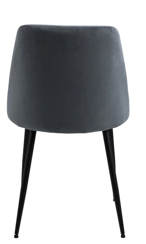 Čalouněná jídelní židle Ines šedý manšestr Actona moderní na černých nohách