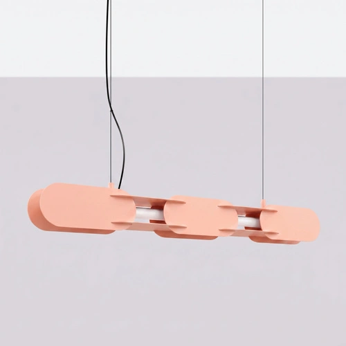 Závěsné LED svítidlo CHAIN 91 broskvové moderní nad stůl