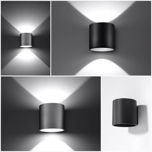 Moderní nástěnné svítidlo Orbis šedé kovové do ložnice a obýváku Sollux Lighting