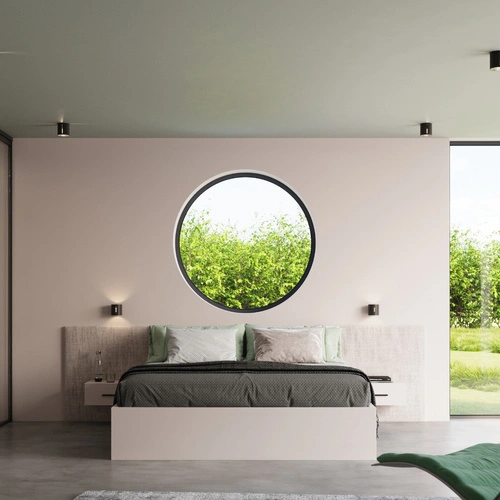 Nástěnné svítidlo Inez černé moderní hliníkové do obýváku a ložnice Sollux Lighting