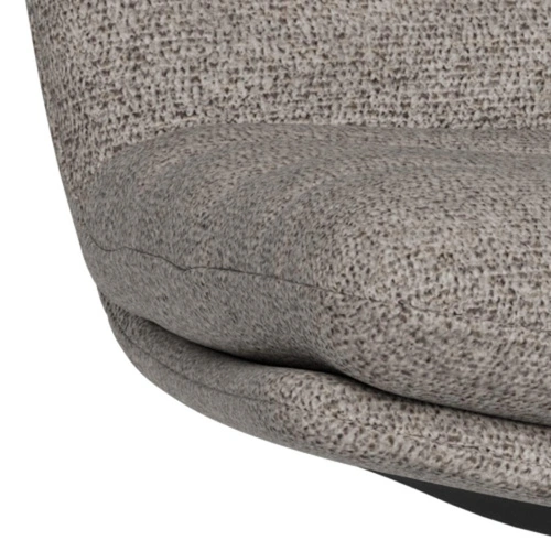 Actona Grafton šedá čalouněná otočná jídelní židle