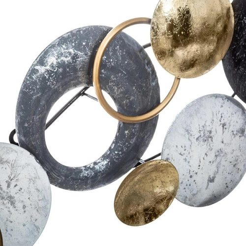 Kovová nástěnná dekorace Lali 90 cm zlatá glamour ozdoba na stěnu do obýváku a jídelny