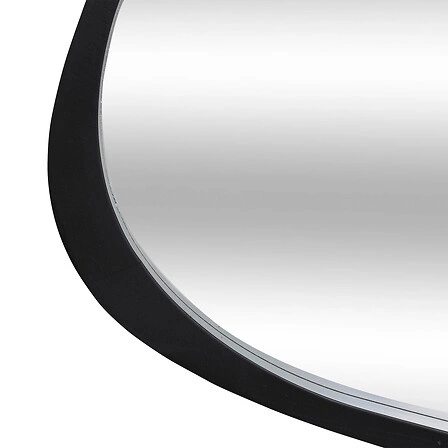 Závěsné zrcadlo Wayne 63x57 cm moderní černé do koupelny a předsíně Atmosphera