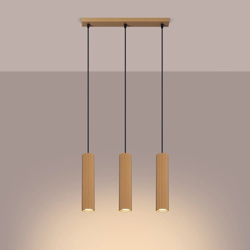 Závěsné svítidlo KARBON 3 zdroje zlaté moderní do obýváku nastavitelná výška