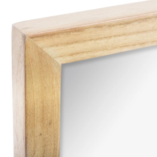 Obdélníkové závěsné zrcadlo do koupelny v dřevěném rámu 76x116 cm Atmosphera