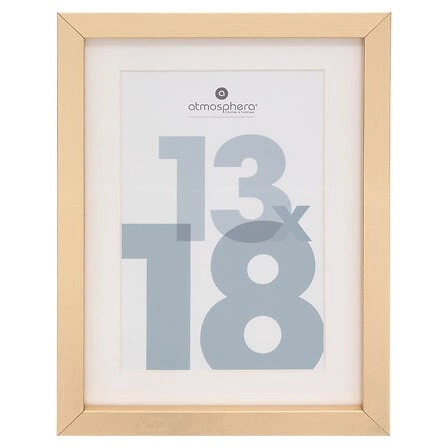 Zlatý fotorámeček 13x18 Manu Atmosphera moderní na stěnu nebo na stůl