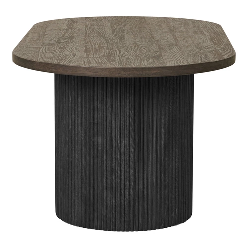 Oválný dřevěný konferenční stolek Boavista Intesi skandinávský do obýváku 120x60 cm hnědý