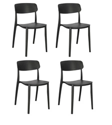 Sada 4 jídelních židlí Nopie černá