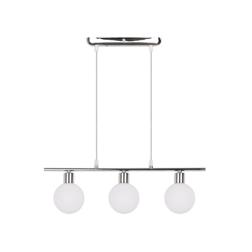 Závěsné svítidlo koule Oden moderní bílé skleněné do obýváku a ložnice 3bodové