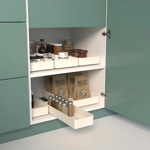 Výsuvný organizér do skříněk 17,5x38,6 cm béžový