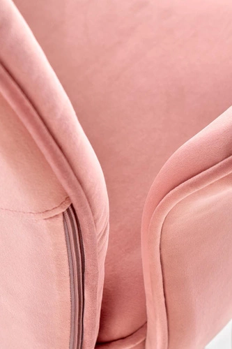 Ergonomická kancelářská židle Tulipe růžová sametová otočná s područkami do kanceláře