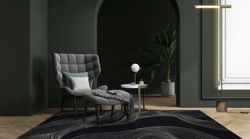 Koberec Neptun Blue 200x300 Carpet Decor Art Deco