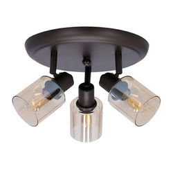 Stropní svítidlo Agra moderní hnědé jantarové do obýváku a ložnice 35 cm