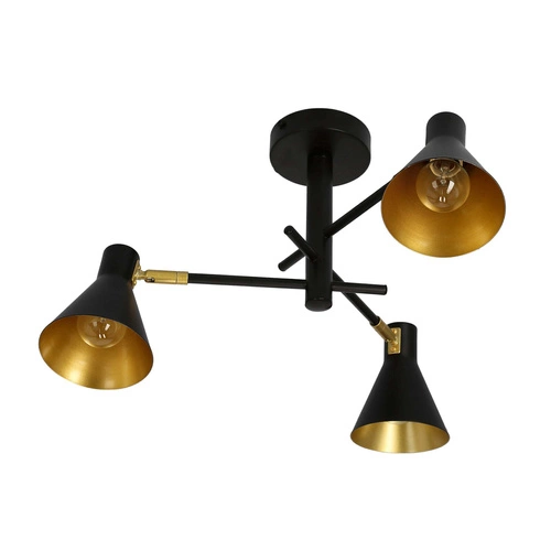 Moderní závěsné svítidlo Less 3bodové černé kovové do obýváku a nad kuchyňský ostrůvek