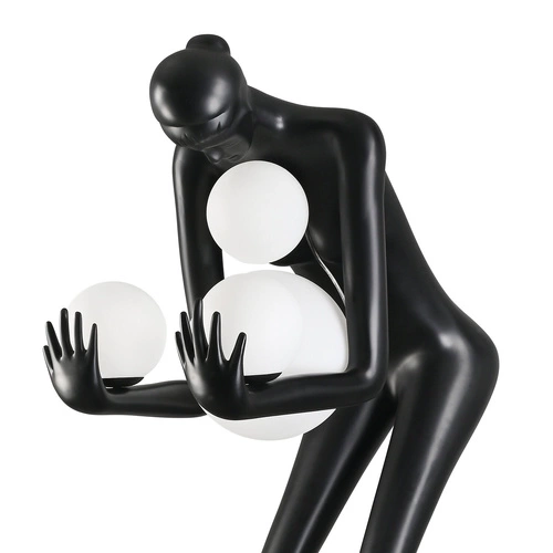 Stojací lampa do obýváku WOMAN-2 BLACK černá moderní Step into Design 190 cm