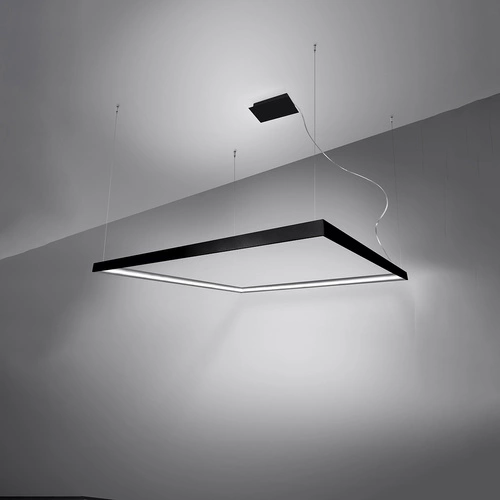 LED lustr Nelya M černý moderní do obývacího pokoje loftový 80 cm nad stůl