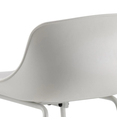 Barová židle s opěrkou Actona Tina bílá moderní do kuchyně a k baru, ekokůže, kov 76 cm