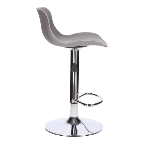 Barová židle s opěrkou Inge šedá výškově nastavitelná otočná moderní do kuchyně a k ostrůvku Intesi