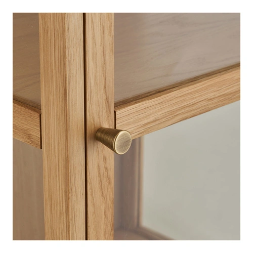 Vitrína Zamora dřevěná skleněná do obýváku na alkohol a knihy 40 cm