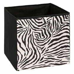 Látková dekorativní úložná krabice Poly zebra 31x31 černo-bílá 5five