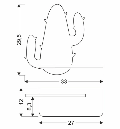 Nástěnné LED svítidlo Cactus 2 zelené dřevěné do dětského pokoje klasické CANDELLUX