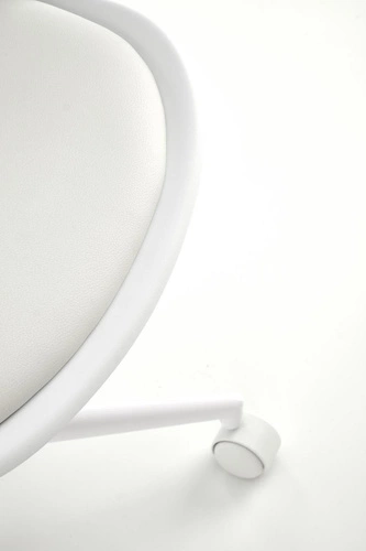 Dětská kancelářská židle Lygas bílá ergonomická otočná kožená s nastavením Intesi