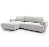 Rohová rozkládací sedačka Ljung levá šedá moderní s úložným prostorem do obýváku Intesi