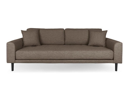 Skandinávská třímístná pohovka Lido čalouněná hnědá s područkami do obýváku Intesi
