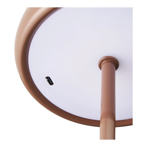 Stolní lampa Margate LED akumulátorová kovová hnědá do obývacího pokoje