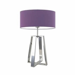 Noční lampička s fialovým stínidlem Thor moderní do ložnice a obývacího pokoje 61 cm