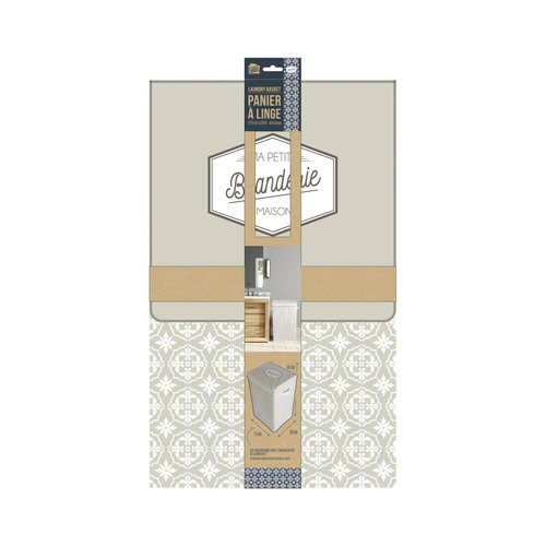 Koš na prádlo 60x35x30cm šedá látka