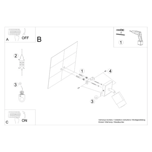 Nástěnné svítidlo Nero černý chrom nastavitelný moderní do obýváku nebo ložnice Sollux