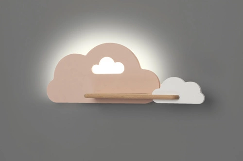 Nástěnná lampa Cloud 5W LED 4000K iq kids pink+white