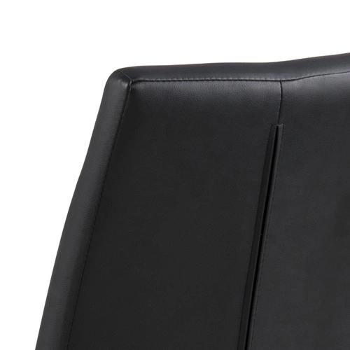 Sada 4 jídelních židlí Asama Actona černé čalouněné ekokůže moderní kovové