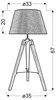 Stolní lampa Lugano 1x60W E27 šedá + stínidlo stejného indexu