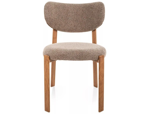 Židle Norin čalouněná cappuccino dub skandinávská do jídelny