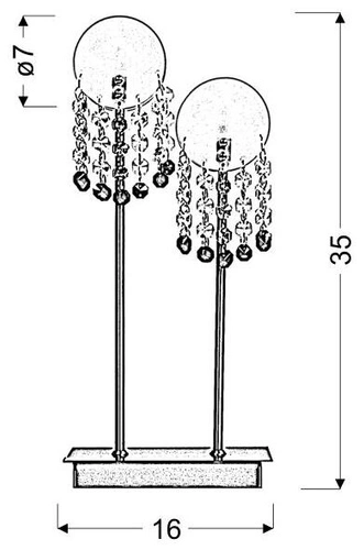 Stolní lampa Luxor 2*20W G4 nikl matný