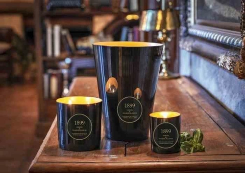 XXL vonná sójová svíčka Ginger and Orange Blossom Cereria Molla Gold Edition dekorativní černá 3,5 kg dárková