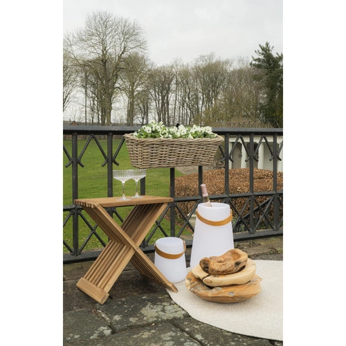 Dřevěná teaková stolička Erto přírodní boho do kuchyně a obýváku