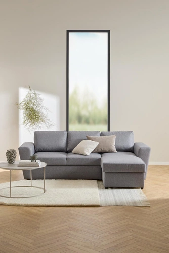 Seaford kulatý konferenční stolek šedý moderní kovový 80 cm