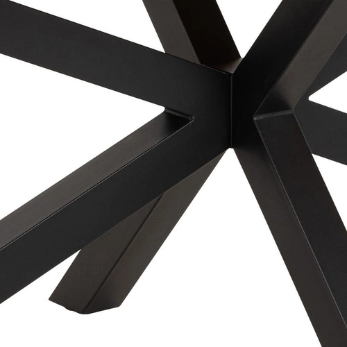 Jídelní stůl Heaven oválný 220 cm divoký dub dýha industriální na černých nohách