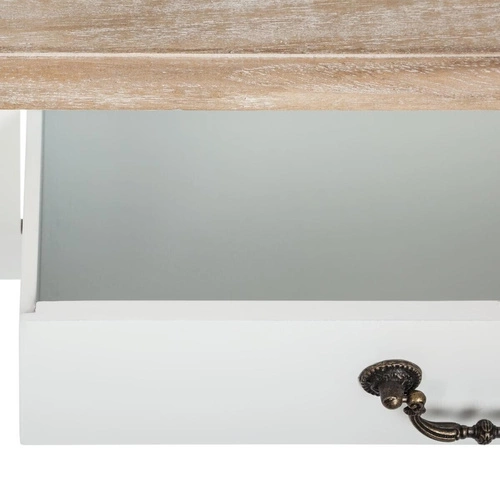 Bílý toaletní stolek Chrysa se zrcadlem a 3 zásuvkami